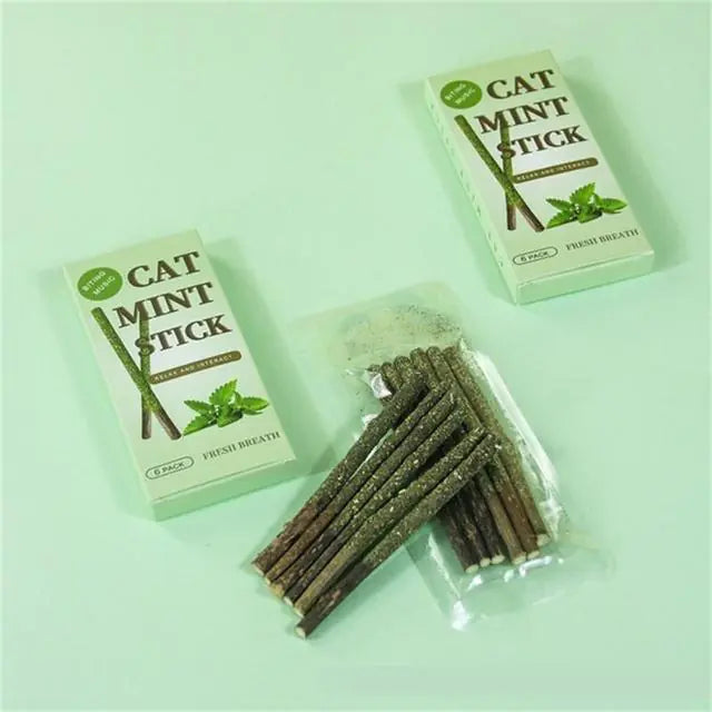 100% Natural Silver Vine Cat Chew Toys (6 Sticks/Box)