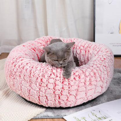 Warm Plush Cat Bed for Autumn and Winter