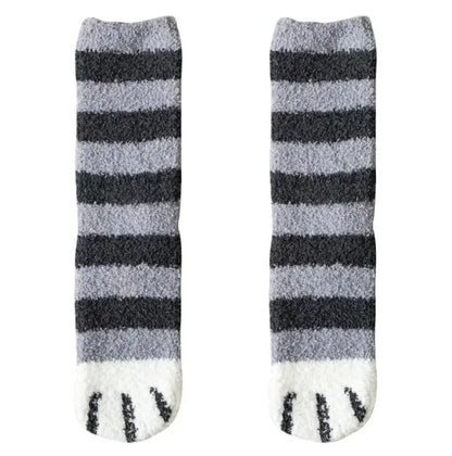 Women's Cat Paw Fleece Socks