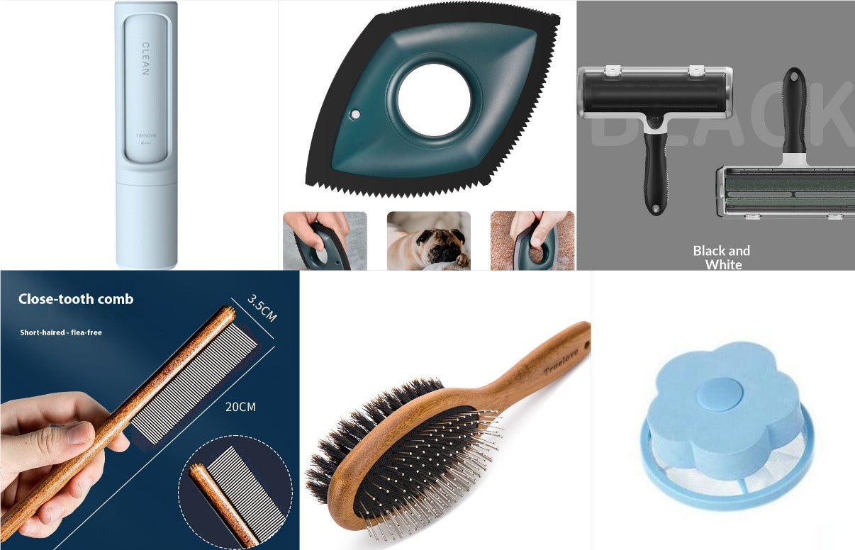 Pet Grooming Brush with Cleaning Roller