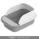 Cat Litter Box with Half Enclosure and Splash Guard