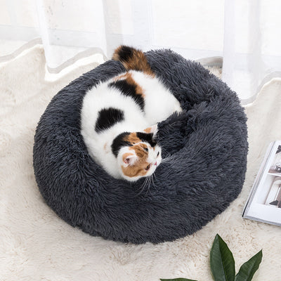 Winter Plush Cat Bed