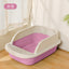 Cat Litter Box with Half Enclosure and Splash Guard