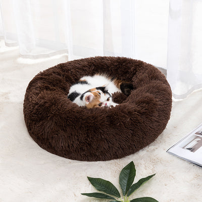 Winter Plush Cat Bed