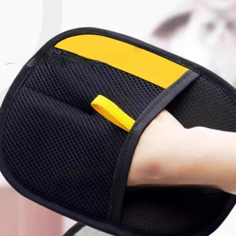Cat hair remover grooming glove for pet hair removal