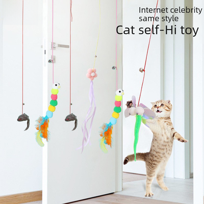 Cat Toy Wand with Plush Long Elastic String – view 2