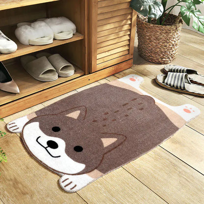 Cartoon Shiba Inu Corgi Door Mat for Home Use