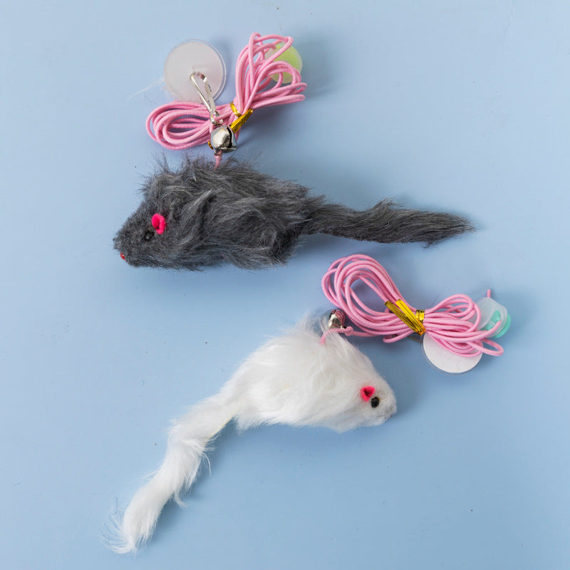 Cat Toy Wand with Plush Long Elastic String