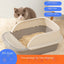 Cat Litter Box with Half Enclosure and Splash Guard