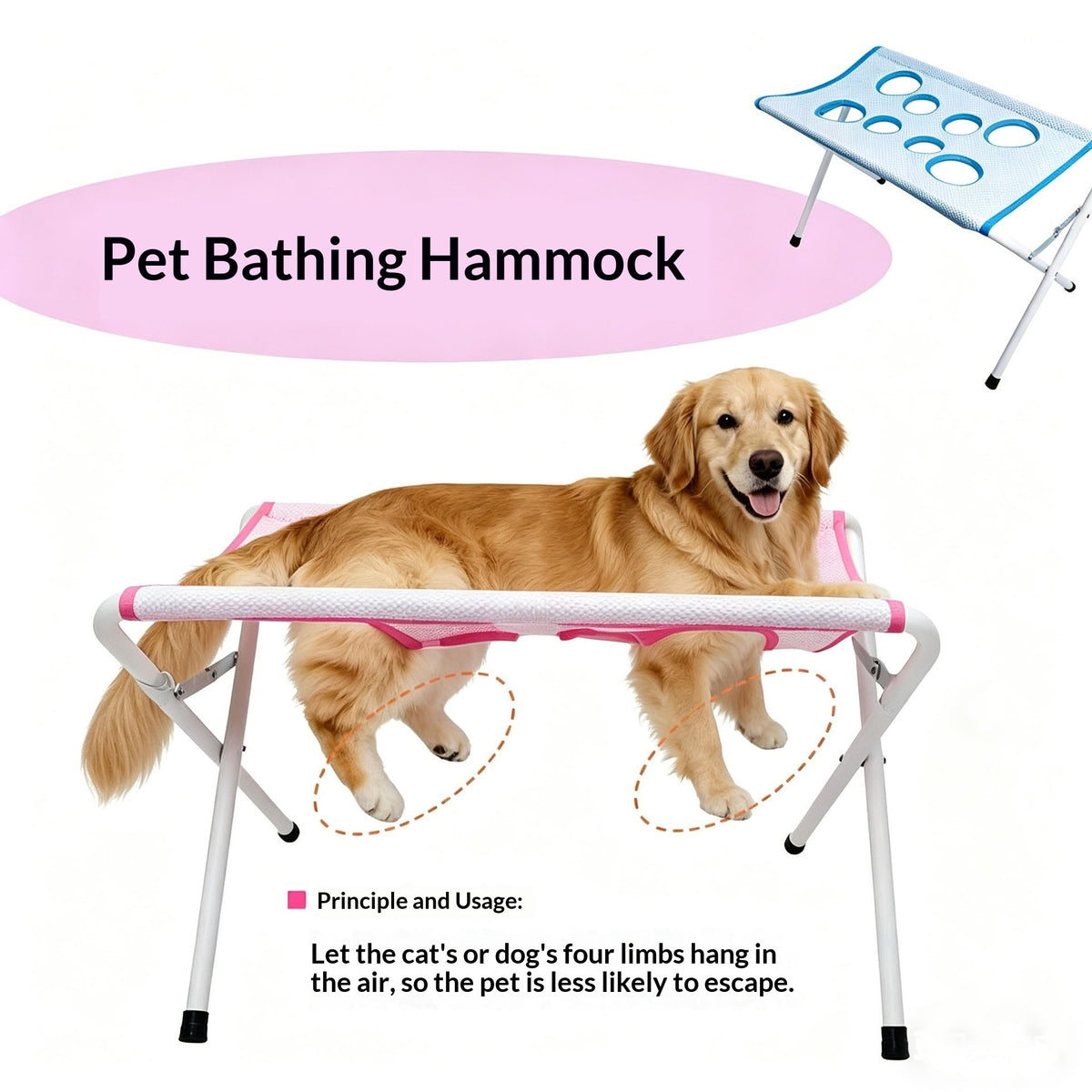 Foldable Pet Bathing Stand & Hammock