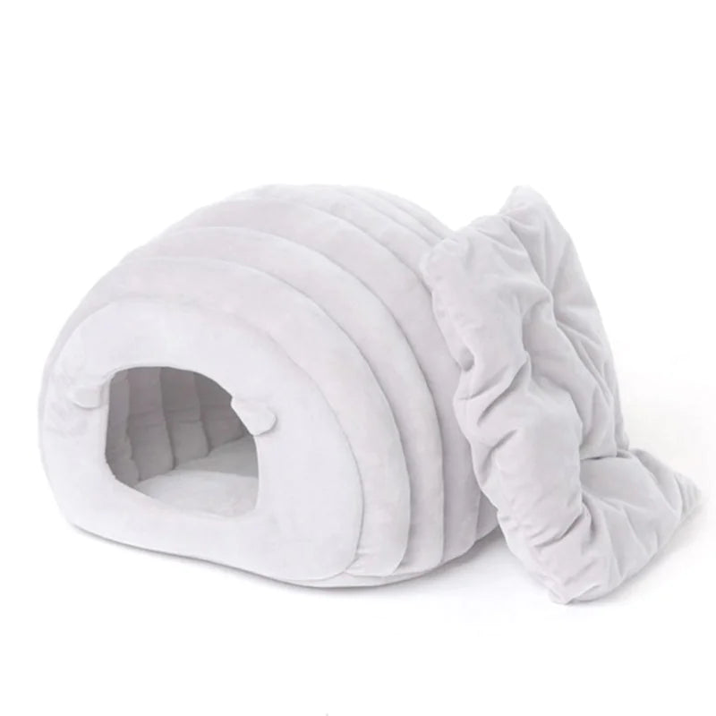 Warm Semi-closed Cat Bed Igloo Cave Sleeping Bag