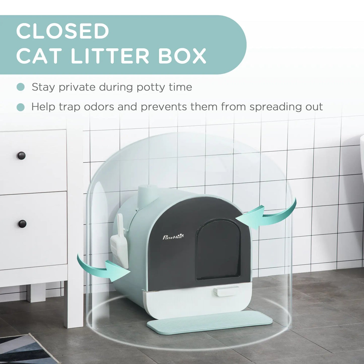 Cat Litter Box With Lid Tray
