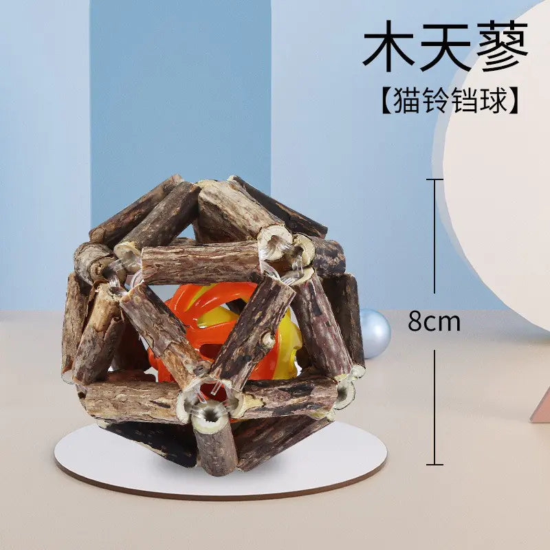 New Cat Dental Chew Toys with Insect Galls and Wood