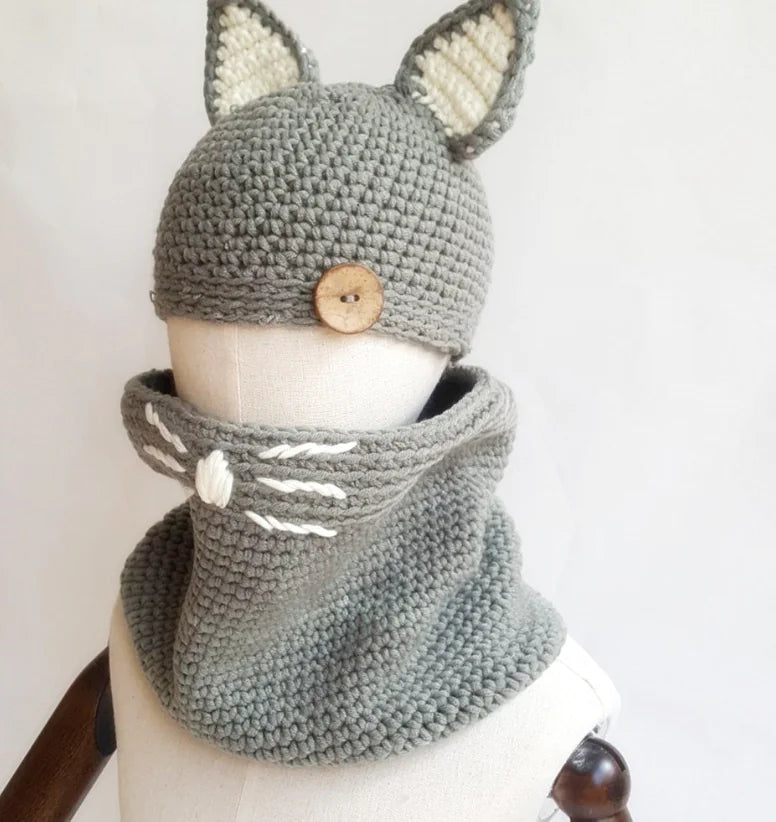 Knit Cat Beanie for Kids