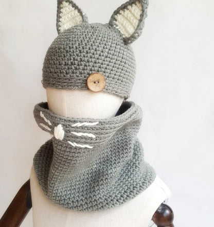 Knit Cat Beanie for Kids