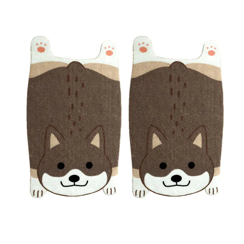 Cartoon Shiba Inu Corgi Door Mat for Home Use