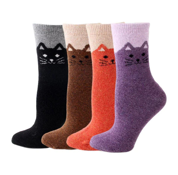 Wool Cat Cartoon Cotton Socks