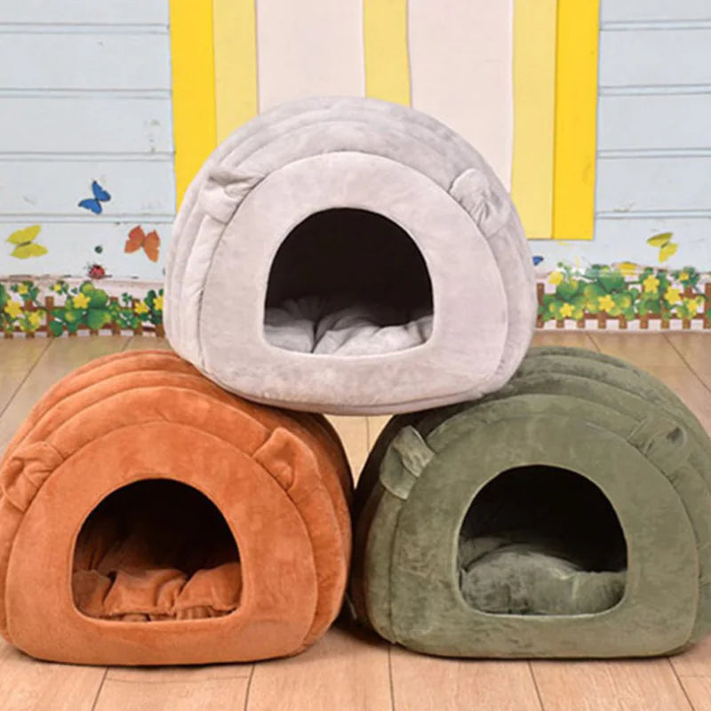 Warm Semi-closed Cat Bed Igloo Cave Sleeping Bag