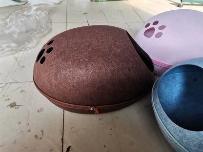 Cat Cave with Semi-Closed Design
