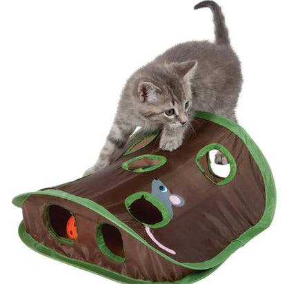 Cat Toy with Bell and Nine Holes for Fun Play