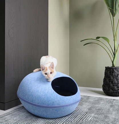 Cat Cave with Semi-Closed Design