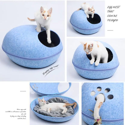Cat Cave with Semi-Closed Design