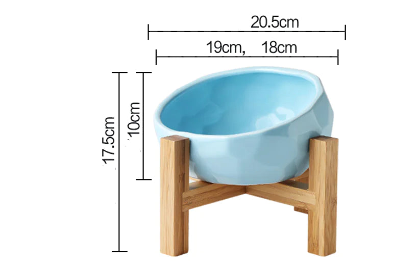 Ceramic Cat Bowl Set for Cats and Dogs, Pet Feeder