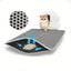 Cat litter box mat placed on the floor to keep the area clean
