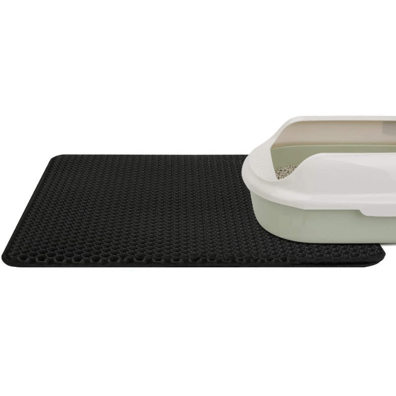 Waterproof pet litter mat for easy cleanup of spills and litter
