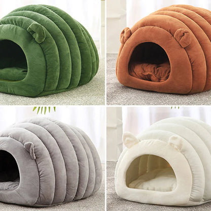 Warm Semi-closed Cat Bed Igloo Cave Sleeping Bag