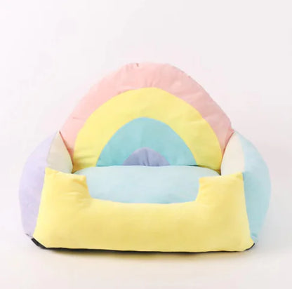 Rainbow Pet Bed for Cats and Small Dogs