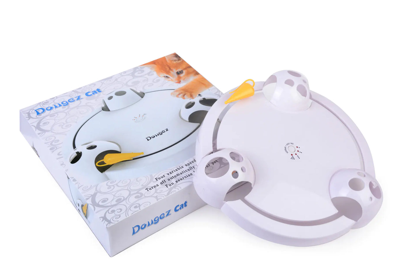 Electric Cat Toy with Castle Mouse Spinning Wheel